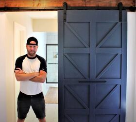 put together an easy modern farmhouse barn door in only 8 steps, DIY Modern Farmhouse Barn Door