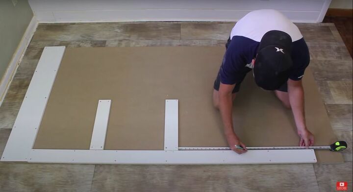 put together an easy modern farmhouse barn door in only 8 steps, Repeat Again