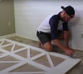 put together an easy modern farmhouse barn door in only 8 steps, Sand