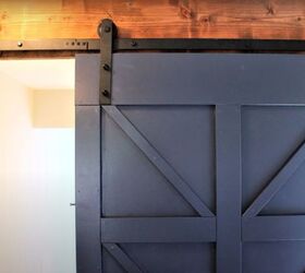 put together an easy modern farmhouse barn door in only 8 steps, DIY Faux Barn Door
