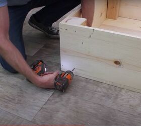 build an easy diy square farmhouse coffee table yourself, Secure