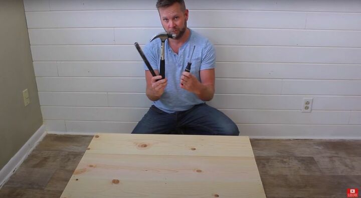 build an easy diy square farmhouse coffee table yourself, Distress the Table
