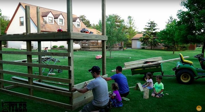 build a diy jungle gym that will make you the talk of the town, Assemble the Rock Wall