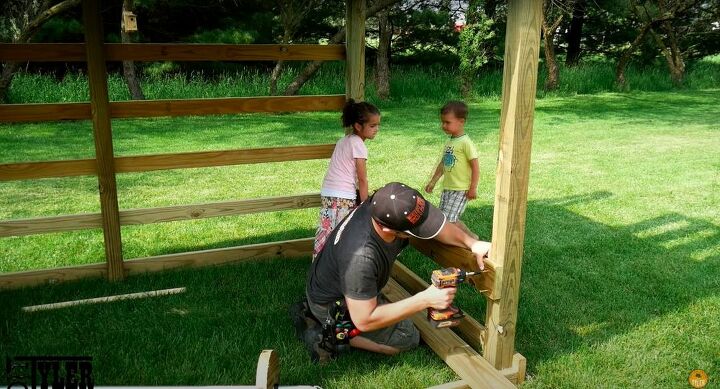 build a diy jungle gym that will make you the talk of the town, Build the Benches