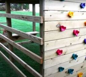 build a diy jungle gym that will make you the talk of the town, Rock Climbing Wall and Ladder