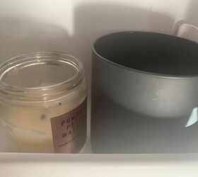 remove wax and labels from a candle and repurpose the jar