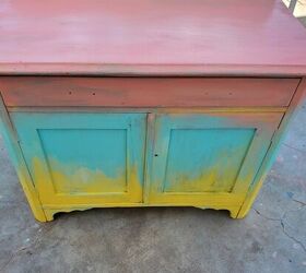 creating a colorful piece of furniture with blending