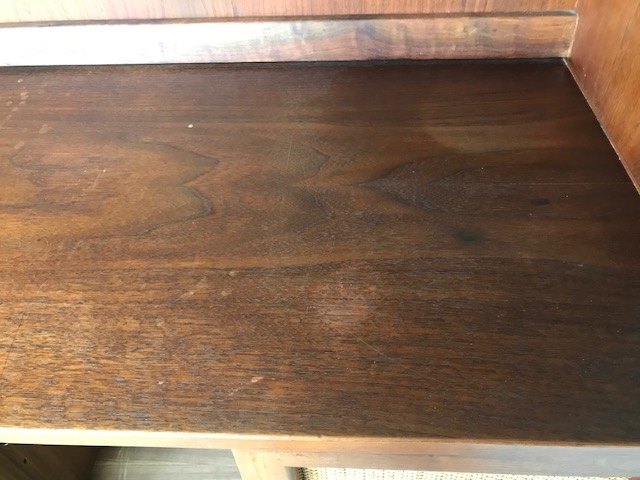 q how to repair waters stains on cabinet help