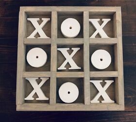 s 15 charming ways to add farmhouse decor to your home, Build a rustic Tic Tac Toe board