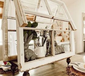 s 15 charming ways to add farmhouse decor to your home, Repurpose windows into a decorative greenhouse