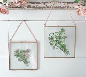 s 15 charming ways to add farmhouse decor to your home, DIY dried flower frames