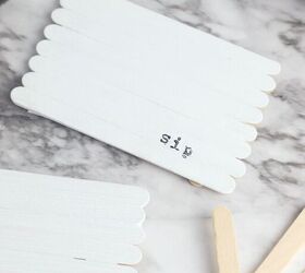 s 15 charming ways to add farmhouse decor to your home, Craft popsicle stick coasters