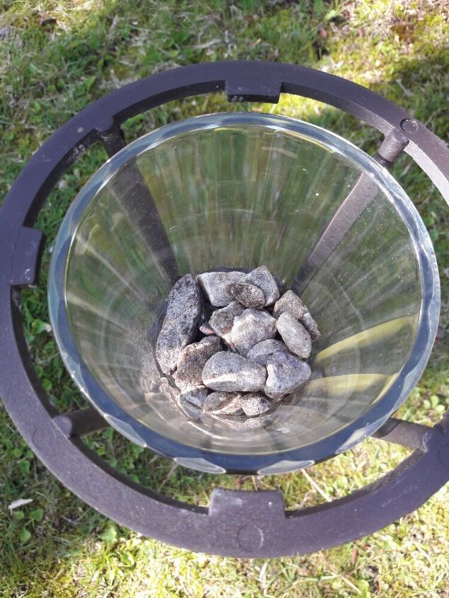 what to do with old solar lights, Add rocks for drainage