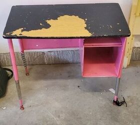 ugly metal vintage desk makeover