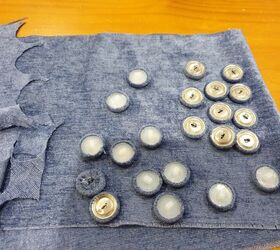 upholstered bedhead from scratch, Covering buttons