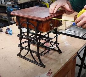 upcycled cast iron apothecary cabinet from a treadle machine, Measure