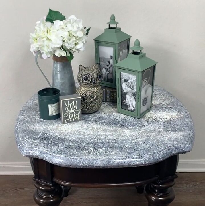 s the top 15 accent tables that double as home decor, Faux Granite Tabletop