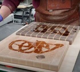 how to create a stunning brick wall end grain cutting board, Oil the Boards