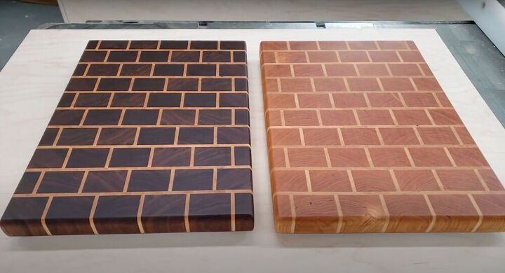 how to create a stunning brick wall end grain cutting board, DIY End Grain Cutting Boards