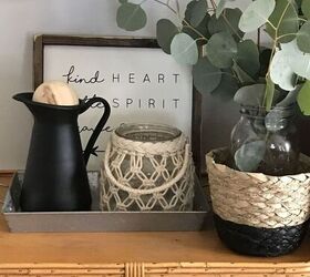 easy color block spray painted baskets