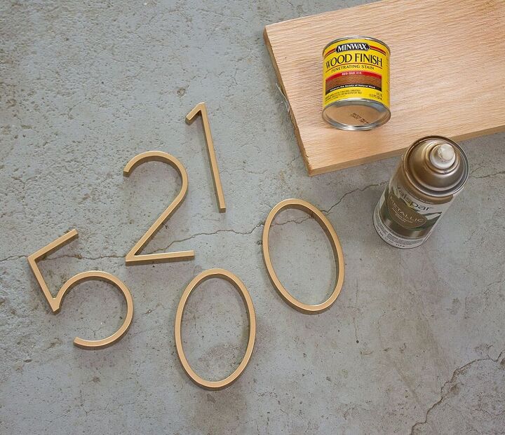how to make a modern house numbers sign
