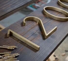 how to make a modern house numbers sign