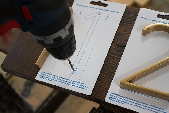 how to make a modern house numbers sign