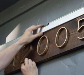 how to make a modern house numbers sign