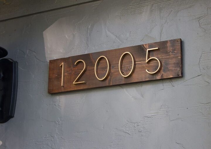 how to make a modern house numbers sign