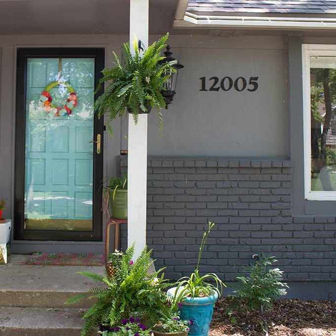 how to make a modern house numbers sign