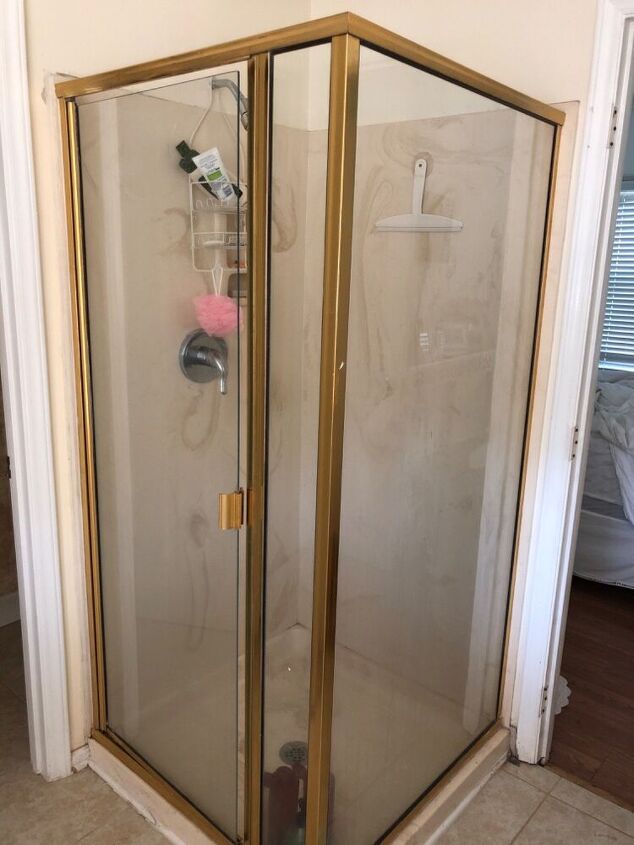 q bathroom shower 80 s gold