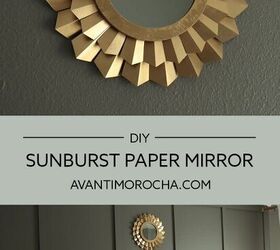 diy sunburst paper mirror