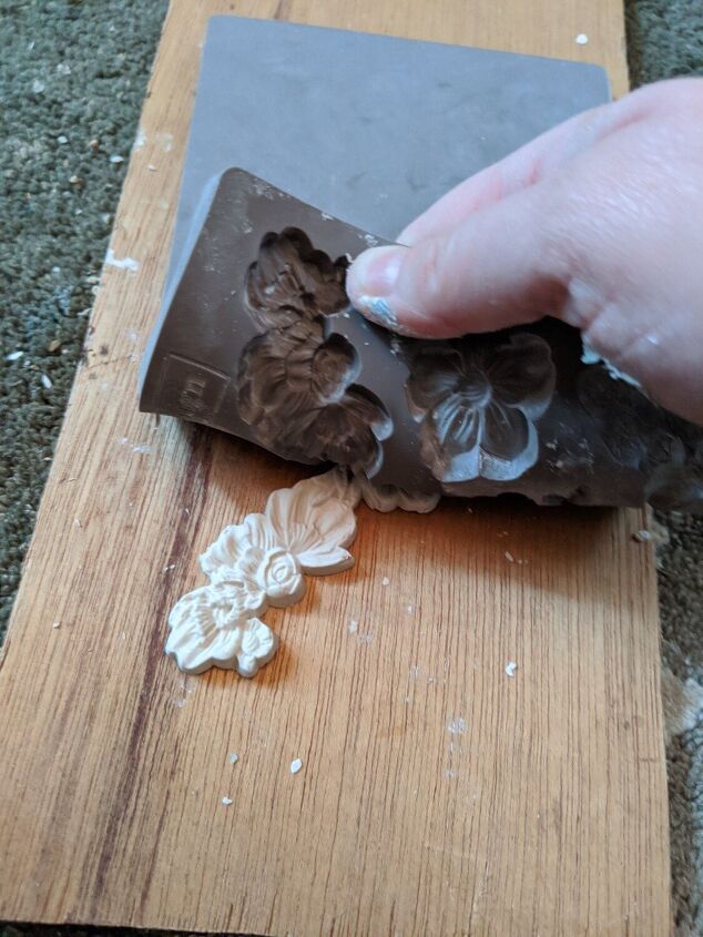 how to turn a mdf table into a work of art using paint moulds and clay