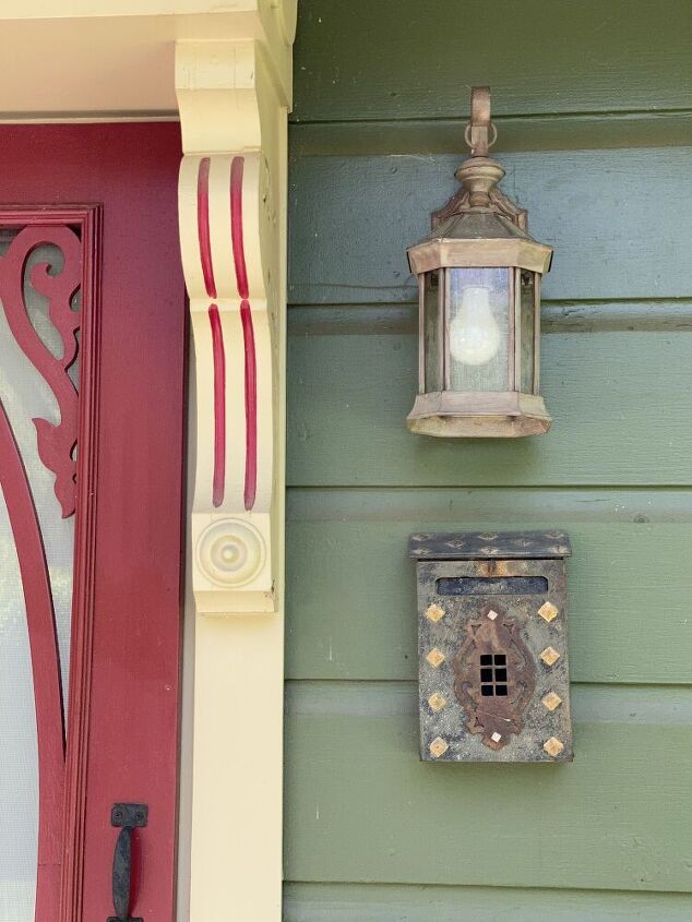 pintura de luzes externas inspira atualizao de caixa de correio vintage