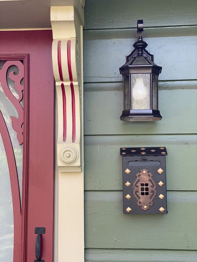 pintura de luzes externas inspira atualizao de caixa de correio vintage