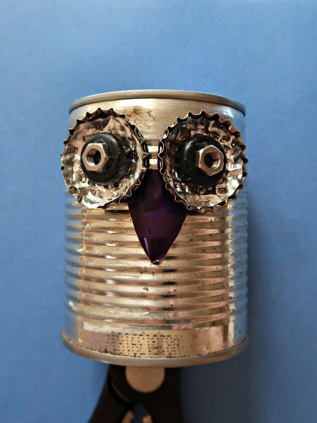 how to make a recycled tin can owl