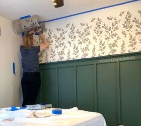 wall stencil faux wallpaper tutorial on textured walls