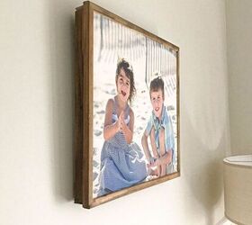 simple diy canvas frame from lattice wood and moulding