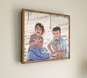 simple diy canvas frame from lattice wood and moulding