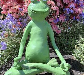 let s make a garden paper mache sitting frog