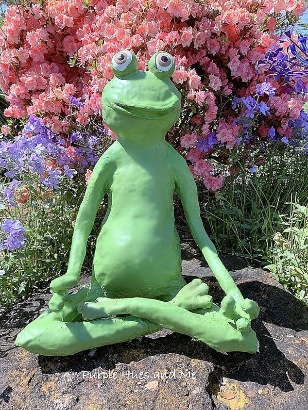 let s make a garden paper mache sitting frog