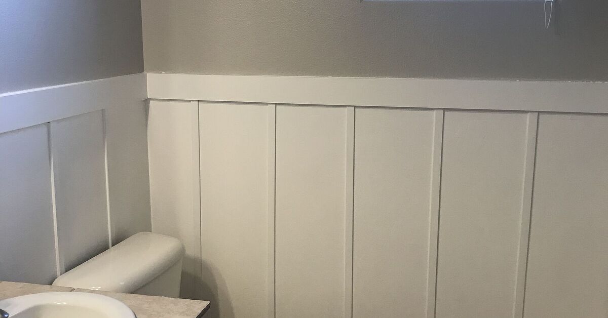 Bathroom Board And Batten Wall Hometalk, What Board For Bathroom Walls