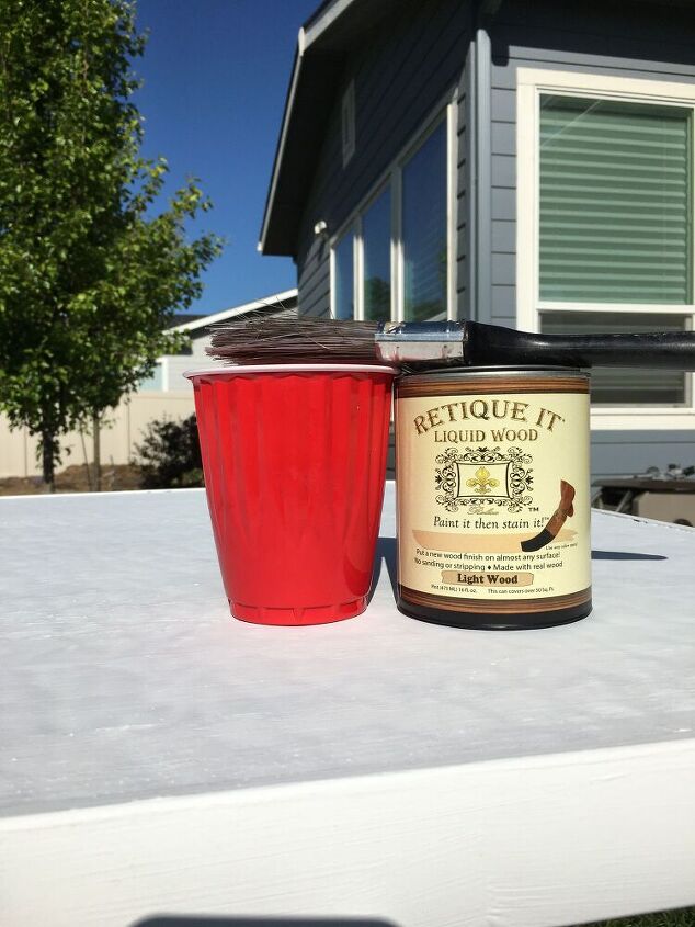 turn a glass top table into a wood top like magic