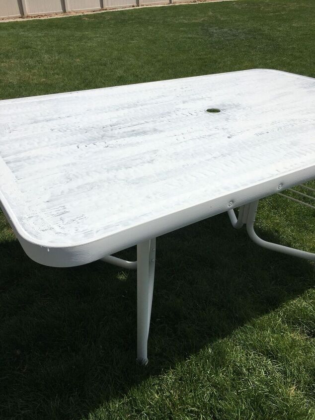 Turn A Glass Top Table Into Wood, How To Paint A Glass Top Outdoor Table