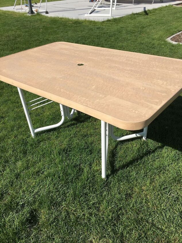 turn a glass top table into a wood top like magic