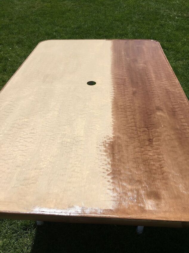turn a glass top table into a wood top like magic