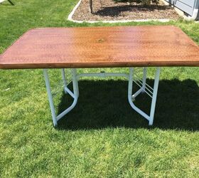 turn a glass top table into a wood top like magic