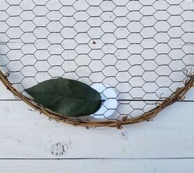 wreath week chicken wire hoop with removable magnetic cutout