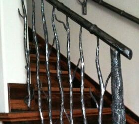 how can i make metal tree branches for a railing system
