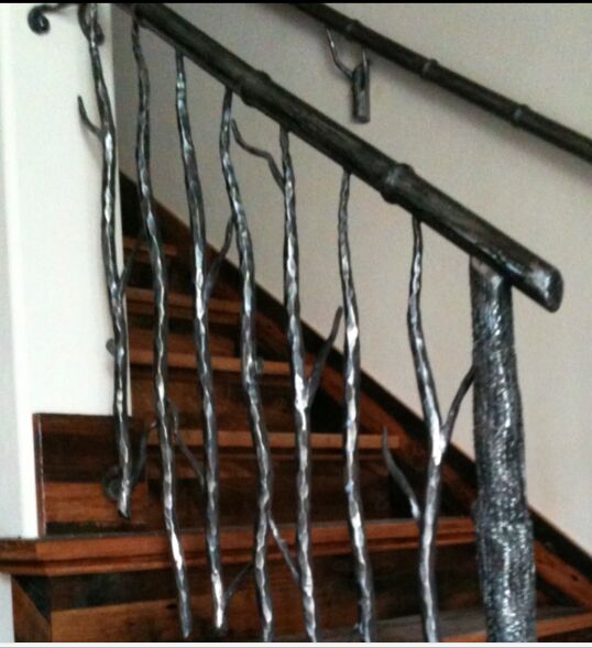 how can i make metal tree branches for a railing system